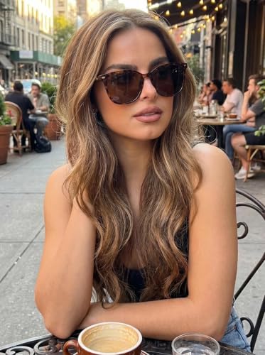 Image of FIMILU 2 Packs Sunglasses for Women Polarized UV400 Protection Lens Big Frame Fashion Glasses Trendy Stylish Shade