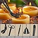 DANGSHAN 3 in 1 Candle Accessory Set - Wick Trimmer, Snuffer, Dipper with Gift Package for Candle Lovers (Black)