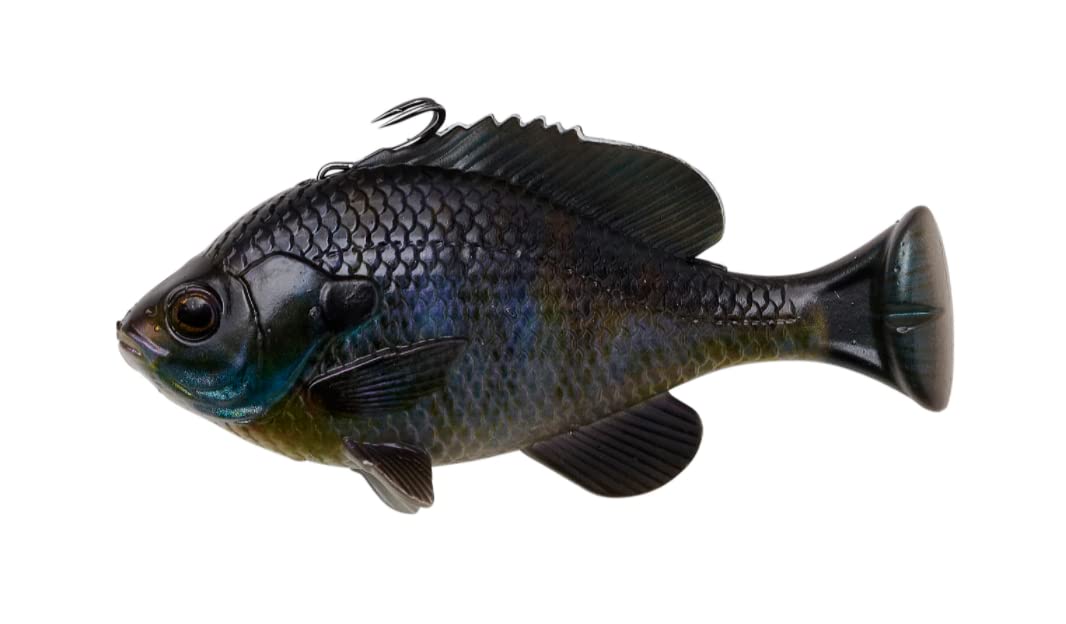 Savage Gear 3D Pulse Tail Bluegill Line Thru Swimbait - 5.5" Ghost Gill (Model 3412)