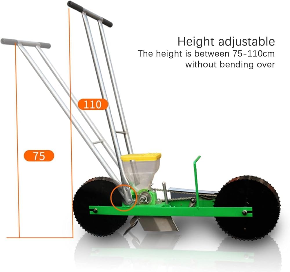 Sembradora de jardín de metal, 2 en 1, sembradora de semillas de mano para plantar verduras con precisión, cebolla verde, rábano, remolacha, diseño inoxidable