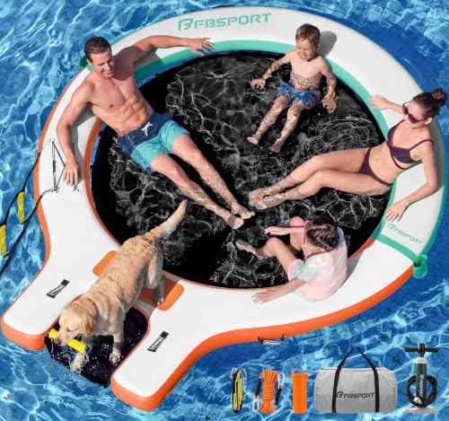 Wasserhängematte und Schwimmdock mit Bootsrampe