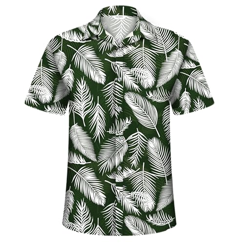 Image of Hawaiian Shirt for Men Tropical Shirts Summer Beach Button Down Short Sleeve Luau Aloha Floral Cruise Vacation Outfit 2026
