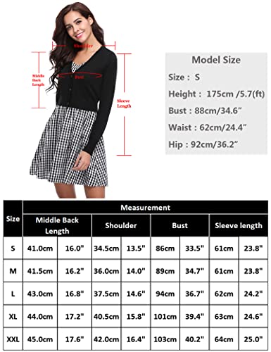 Coprispalle Donna Cardigan Maniche Lunghe Corto