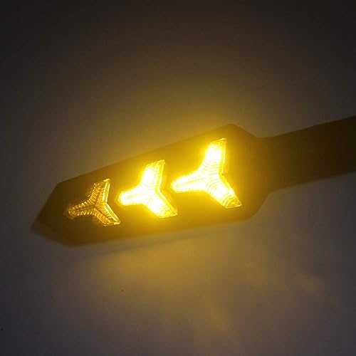 Miniatura 9 de DOPHISALL AUTO Paquete de 4 indicadores de motocicleta, luces intermitentes que fluyen en forma de Y, bombillas LED para motocicleta, scooter