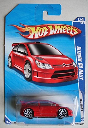 Mattel Hot Wheels 2010 All Stars Red Citron C4 Rally 1:64 Scale Die-Cast Car Model for Children (Ages 3-8), Unisex