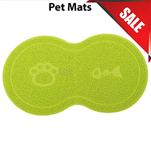 Opul Green '8' - Salvamanteles de PVC Impermeable para Mascotas, Perro, Gato, Comida Antideslizante, para Perro, Cachorro, Gato, Cuenco, Comida y Agua, fácil de Limpiar