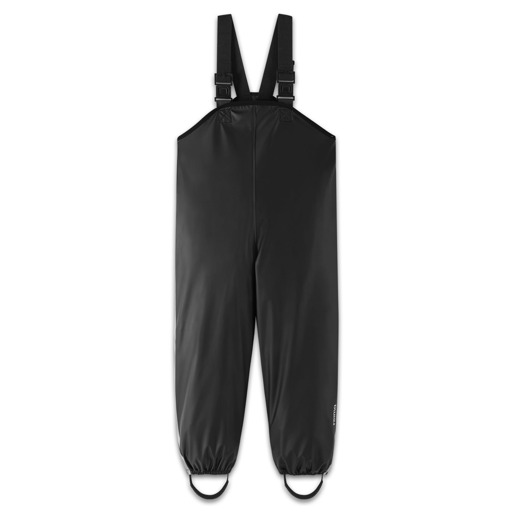 Reima - Lammikko Regenhose für Kinder Wasserdicht - Strapazierfähige Matschhose Jungen und Mädchen mit verstellbaren Hosenträgern, elastischen Beinabschlüssen - Black, 110