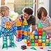 TOKBLOK 64Pcs Clear Diamond Magnetic Tiles - STEM Educational Building Blocks Toys for 3-6 Year Old Boys & Girls | Ideal for Toddler Early Development (Starter Set)