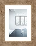 📷 brauner FOTORAHMEN / HOLZ-BILDERRAHMEN in Eiche sonoma (Optik) zum Aufhängen für das Hoch- und Querformat mit einer Glasscheibe