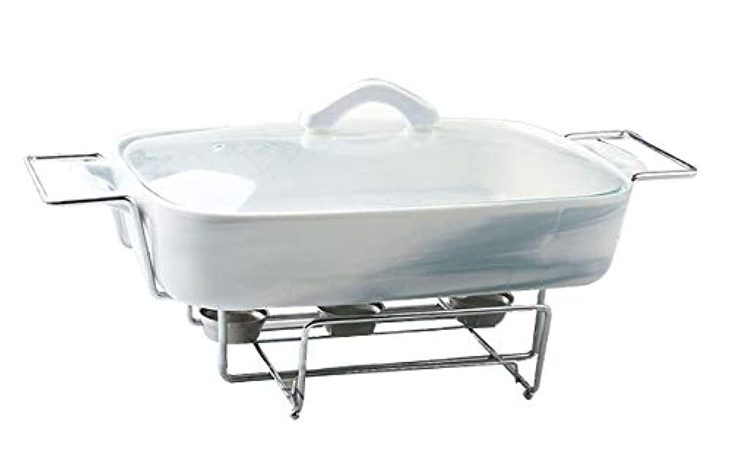 Blackstone Chafing Porcelain Marble Buffet Dishes بوفيه تقديم من بلاكستون… (Rectangle 2L)