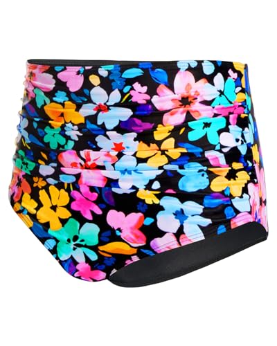 Image of Tempt Me Women High Waisted Bikini Bottom Retro Ruched Swim Bottom Shirred Tankinis Brief