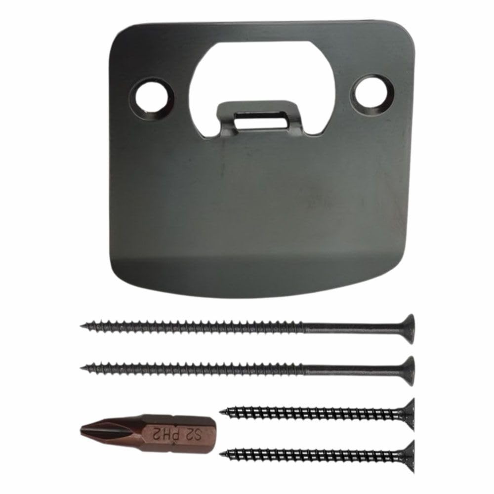 Extended Lip Door Strike Plate Stainless Steel Anti-Oxidation Latch Striker Plate Complete Installation Accessory Kit for Household Front Interior Door DIY Maintenance Parts