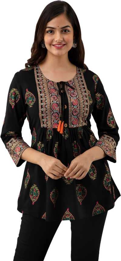 N KFashion Women's Embroidered Regular Fit Top