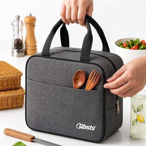 Image of Crasts Insulated Travel Lunch /Tiffin /Storage Bag for Office, College & School Picnic & Lunch Bags Polyester 7liter (Grey)