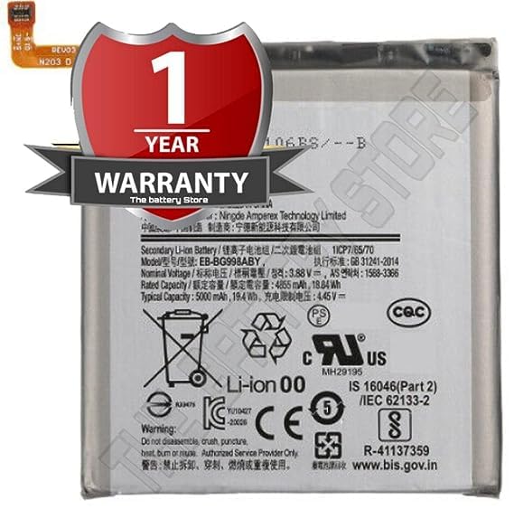 Image of Original EB-BG998ABY Battery for Samsung Galaxy S21 Ultra 5G SM-G998B, SM-G998B /DS, SM-G998U, SM-G998U1, SM-G998W, SM-G998N, SM-G9980 Battery with 1 Year Warranty ***(Y00000286)