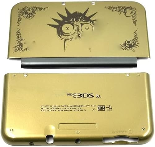 Top Bottom Front Back Housing Shell Case Cover Replacement for New 3DS LL XL Faceplate Cover (Gold)