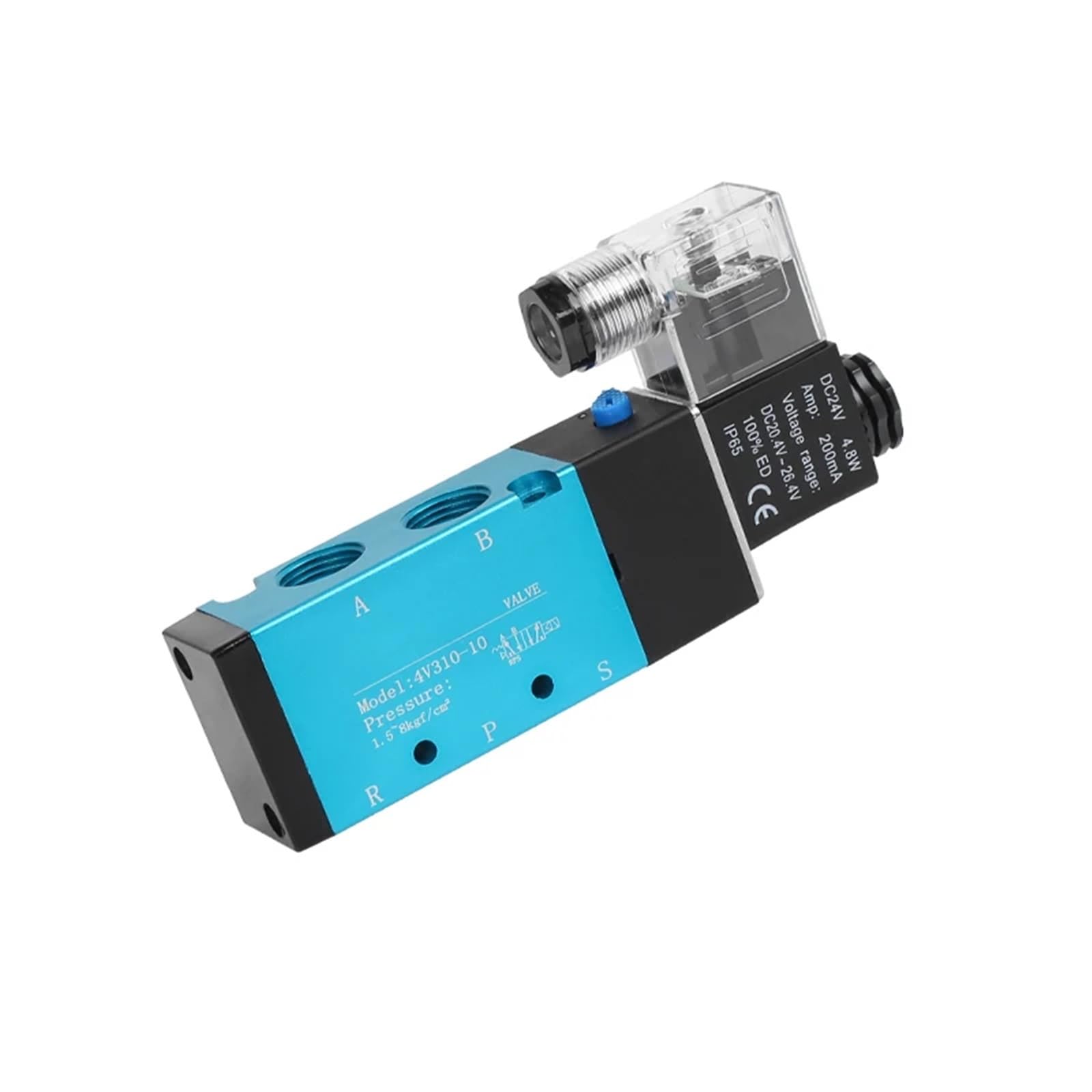 Electroválvula neumática de 5 Puertos, vías, 2 Posiciones, 8 mm, 10 y 12, conexión a Manguera, Control eléctrico, válvula magnética Aire Gas, V, 24 220(With-10mm-fitting,Motor with Bracket)