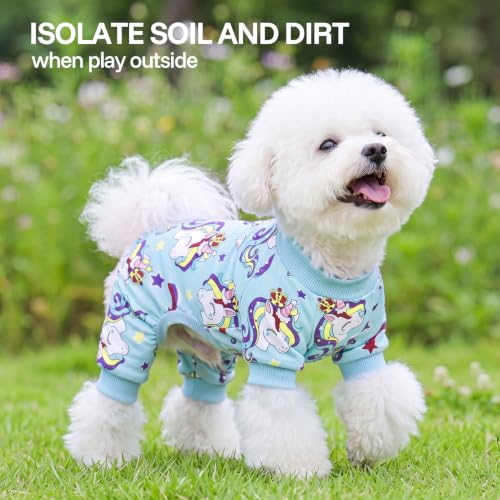 XPUDAC 4 Pack Dog Pajamas for Small Dogs Pjs Clothes Puppy Onesies Outfits for Doggie Duck Shirts Sleeper for Pet-M - Image 4