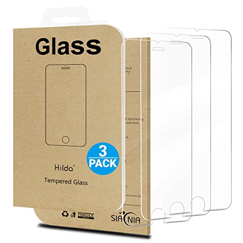 Hilda Screen Protector Compatible with iPhone 8/7 [3 Pack],2.5D Edge Tempered Glass, Anti-Scratch,Case Friendly,Siania Retail Package