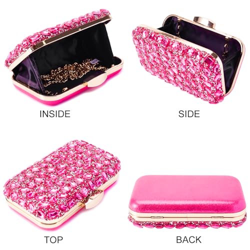 Image of Gemstone Clutch Purse, Rhinestone Purse | Evening Clutch for Women Wedding Party, Crystal Evening Bag for Women Evening