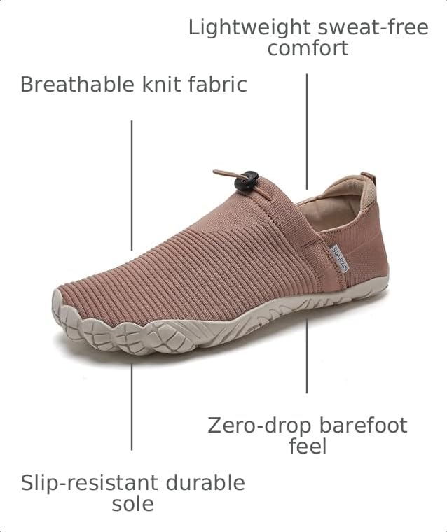 Image of WateLves Water Shoes Womens Mens - Comfortable Lightweight Striped Pattern Barefoot Shoes for Beach Swim Pool Yoga Boating Water Aerobics