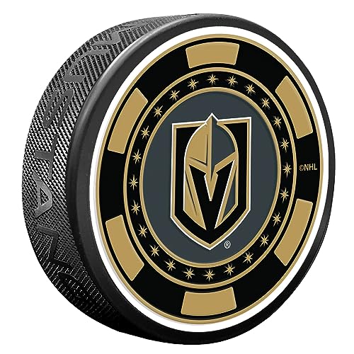 Sports Decor Vegas Golden Knights Black Poker Chip Textured Puck