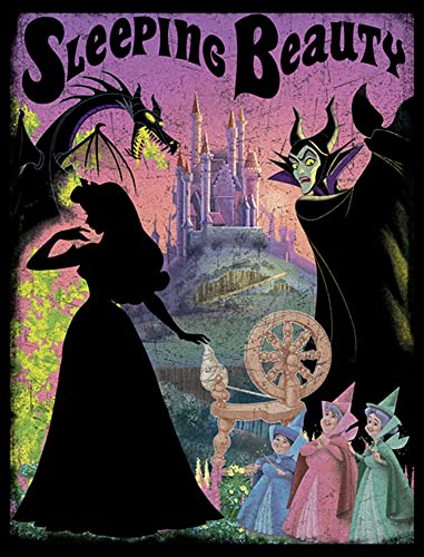 Disney Girls' Sleeping Beauty Poster Boxy Crop Tee2