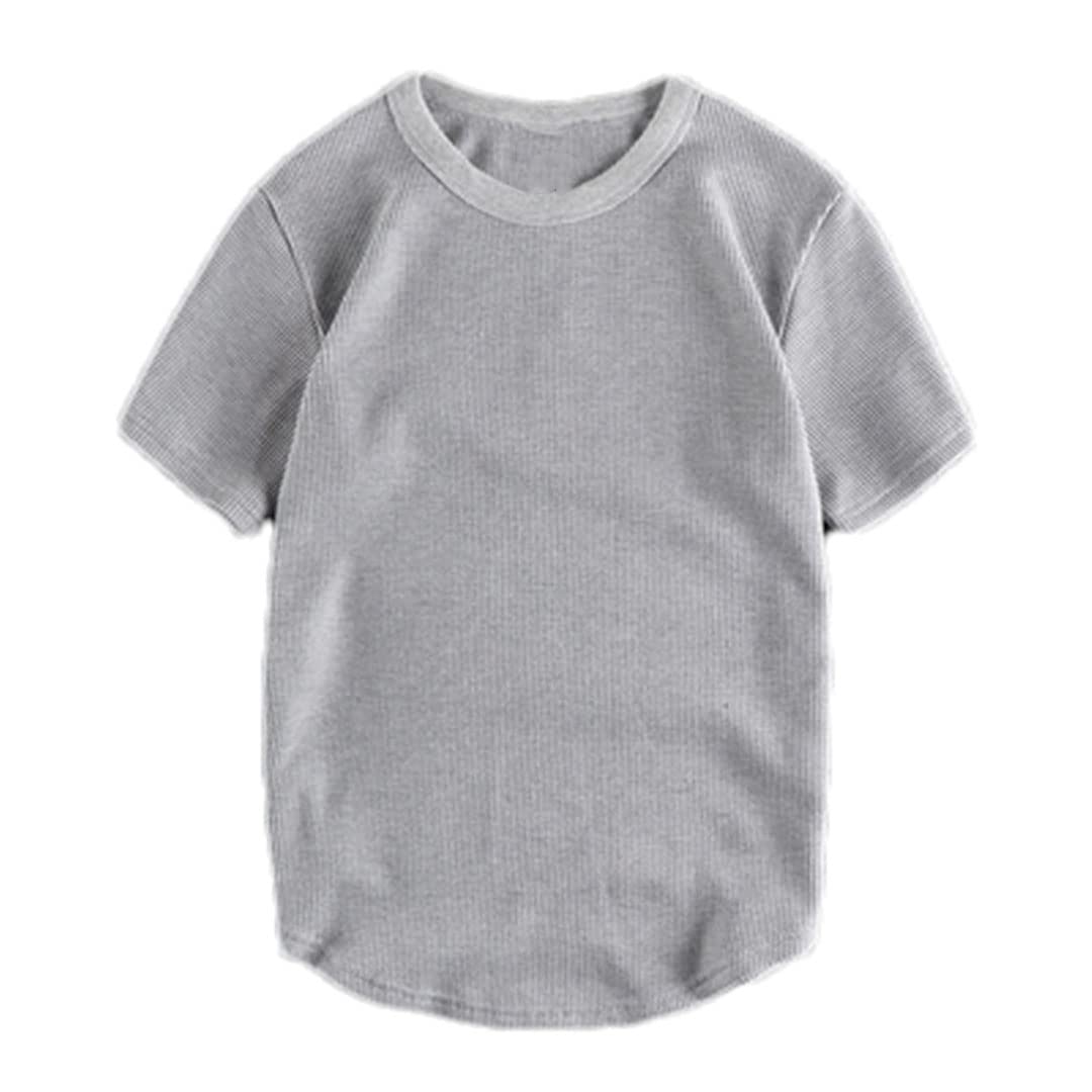Vogrtcc Camiseta de cuello Henry para hombre, manga corta, estilo casual, holgada, 32005, L