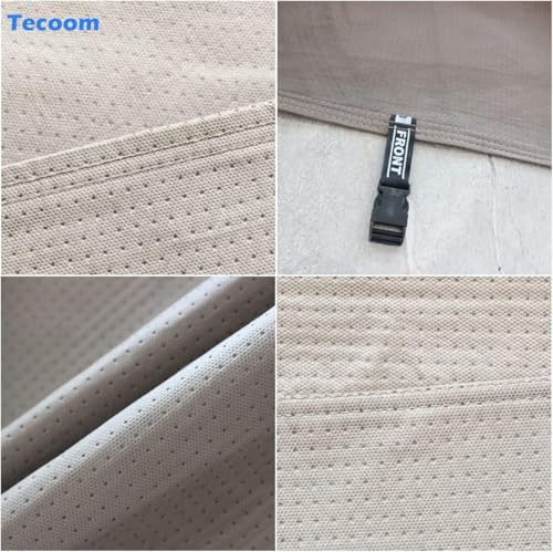 Image of Tecoom Thick Shell Truck Car Cover Waterproof Windproof Fit for Ford F150 Ram 1500 Chevy Silverado Toyota Tundra GMC Sierra Full Size Pickup with Straps Buckles Antenna Patch Length Up to 245 inch
