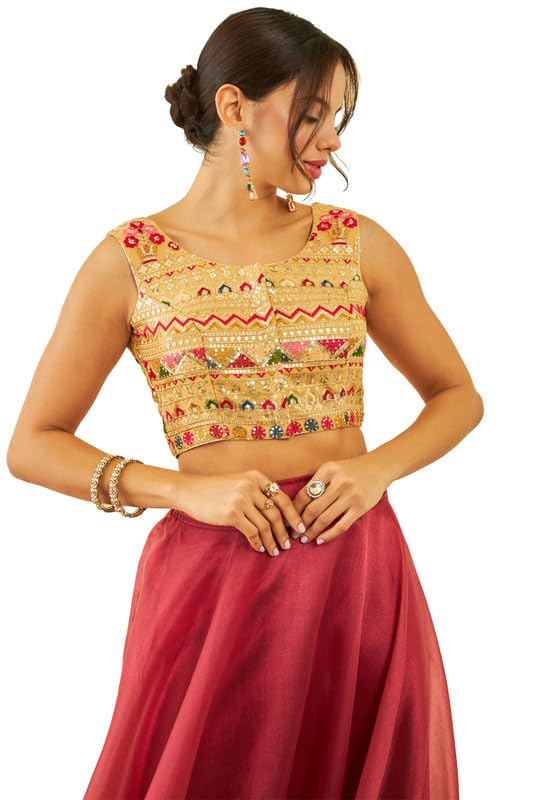 Soch Georgette - Blusa regular sin mangas para mujer