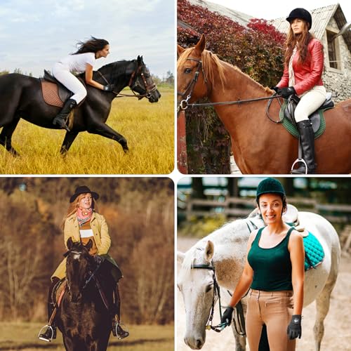 FINGER TEN Womens Horse Riding Gloves Premium Equestrian Horseback Gloves for Ladies, Mesh Breathable Lightweight Comfortable Grip Summer Color Pack (Black, Large) by FINGER TEN - Image 6