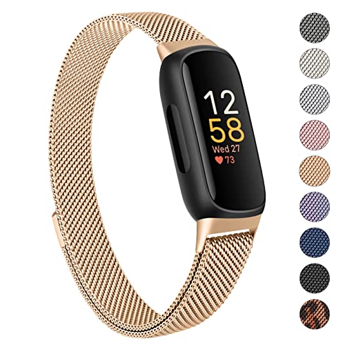 Oumida Bracelet Fitbit Inspire 3 pour homme et femme - Acier inoxydable de qualité supérieure avec aimant puissant