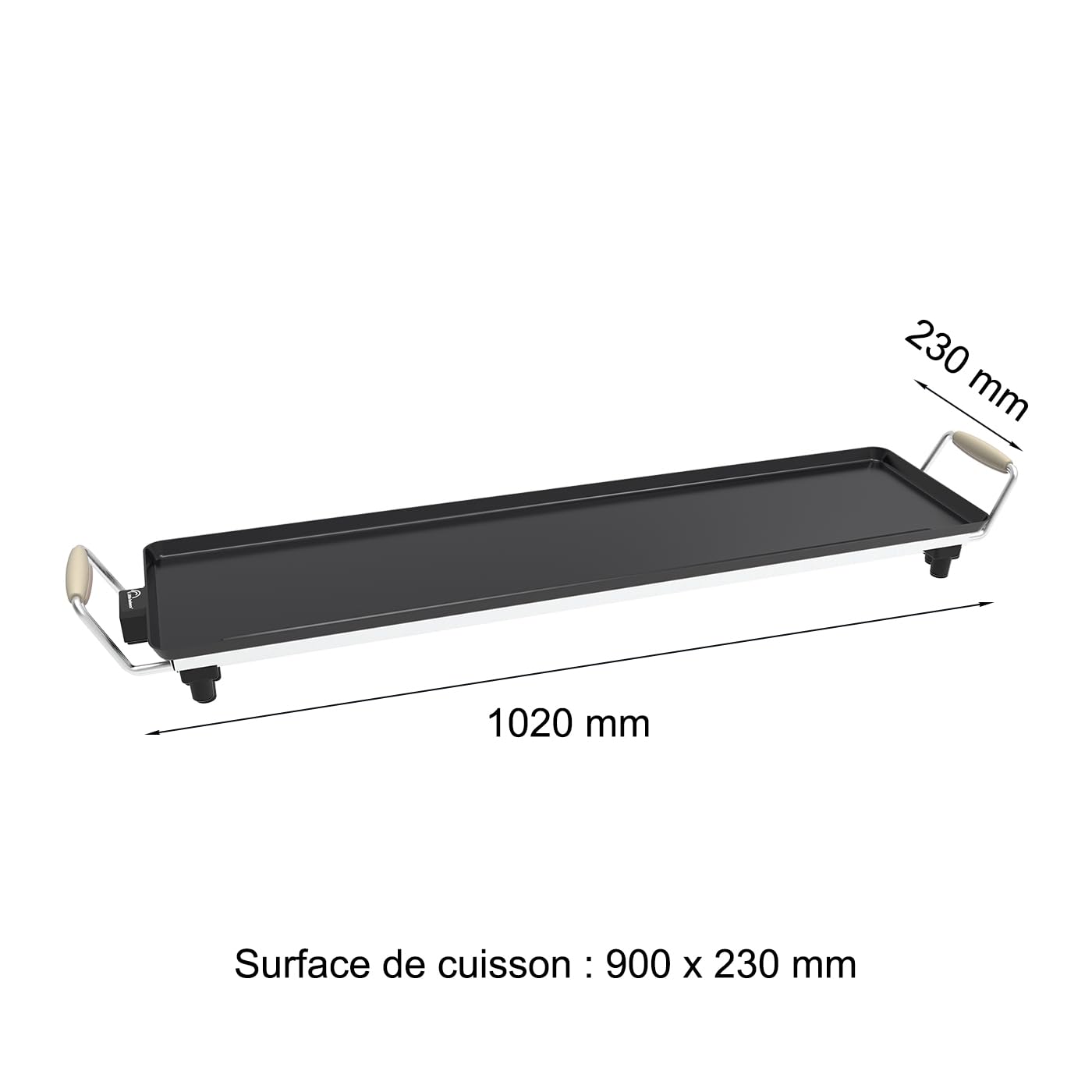 Plancha - LITTLE BALANCE 8742 - Legno 90 - Manici in legno, 2000 W, 90 cm