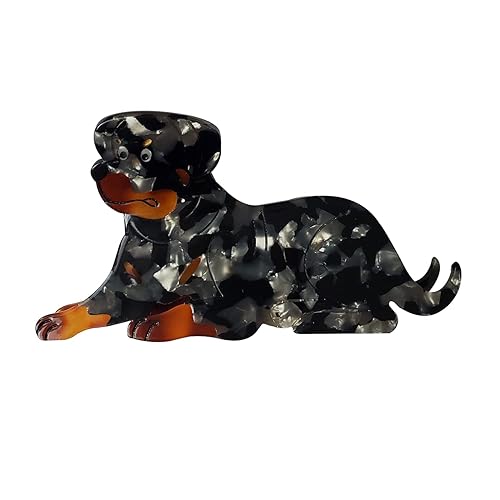 Miniatura 6 de Pinzas para el pelo de Rottweiler, pequeñas pinzas de garra para niñas, pinzas de acetato para mujeres