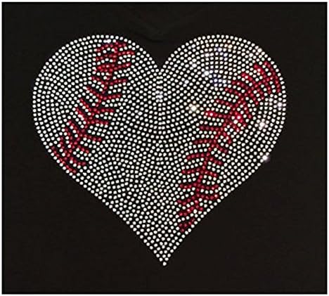 Amazon.com: Rhinestone Iron On Transfer Crystal Baseball Heart Hotfix