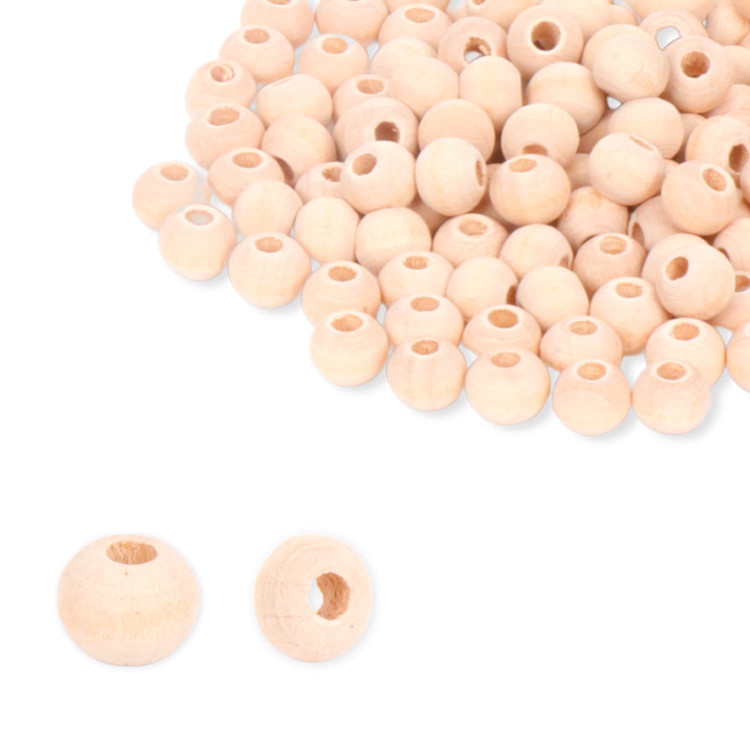 Amazon.co.jp: [PhoenixJ] ウッドビーズ 120個セット 丸型 木製ビーズ