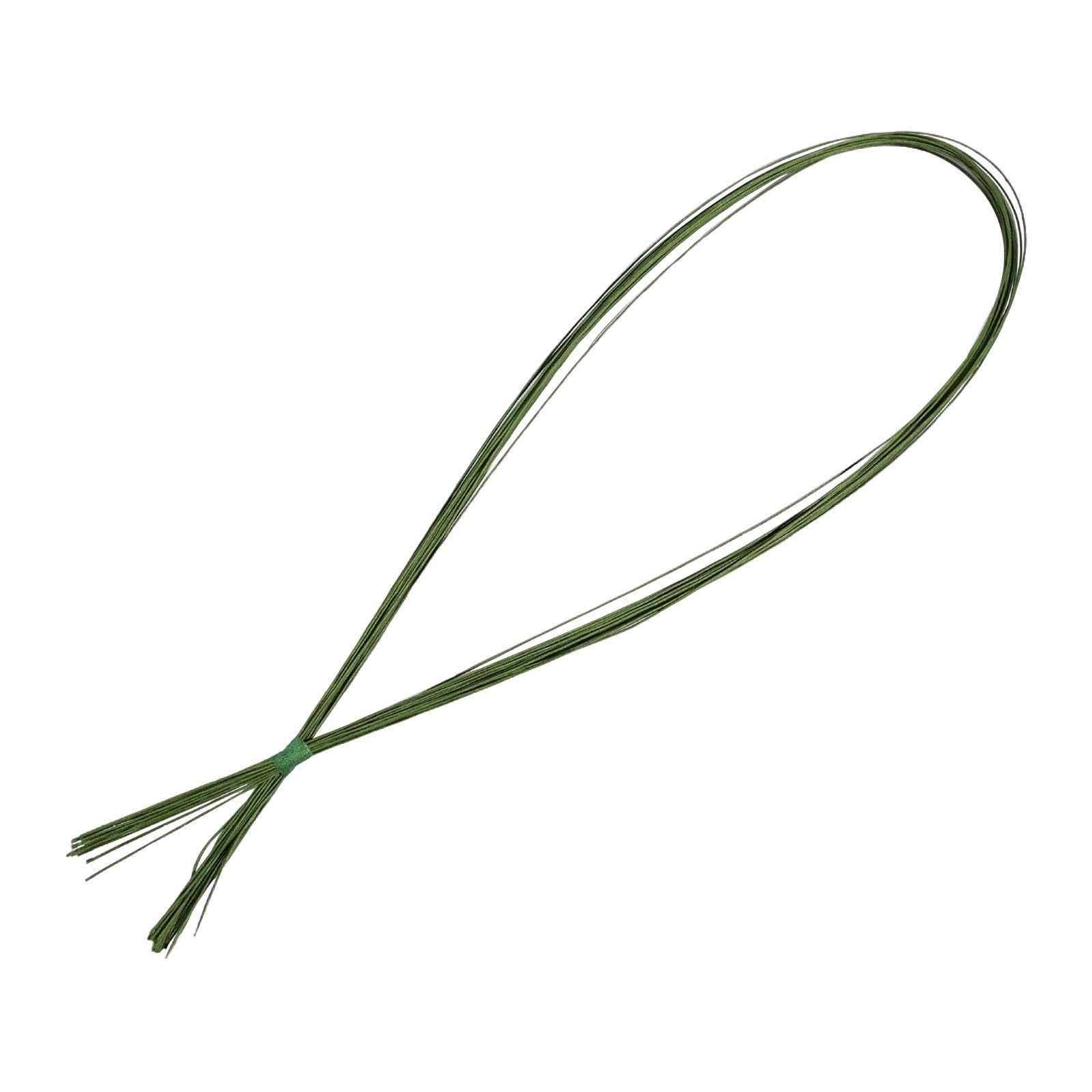 SNAPPSY Floral Stem Wire Length 39.37 inch Florist Iron Wire Utility Multifunctional Green 16 Pieces-image-8