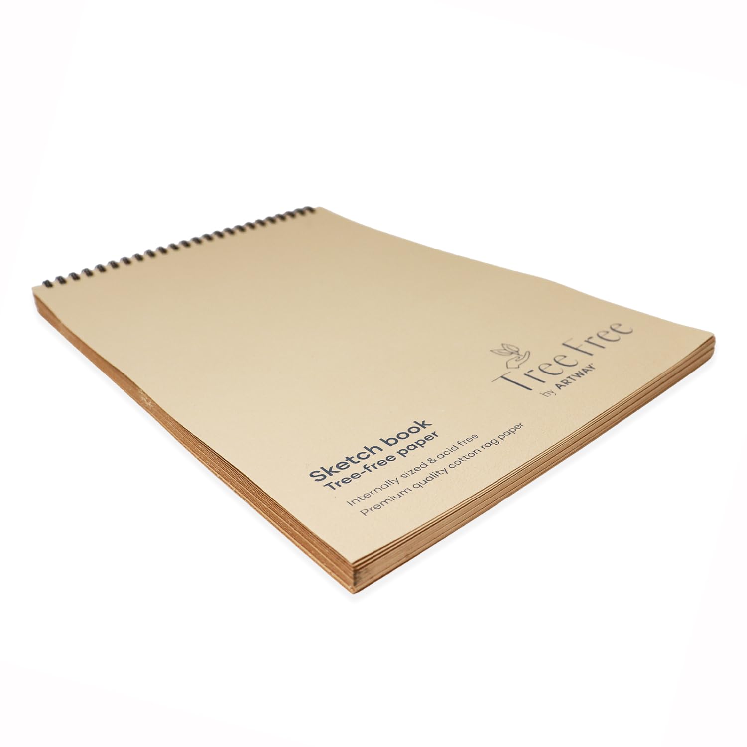 Artway Tree Free A4 Cotton Rag Sketchbook – Beige 200gsm – Spiral Bound