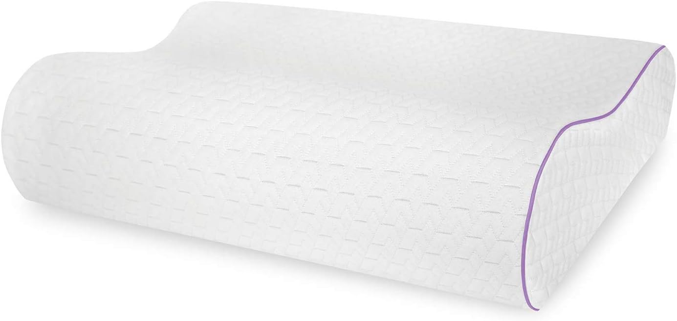 SensorPEDIC Temperature Regulating Coolest Comfort Contour Memory Foam bed pillow, Oversized, White