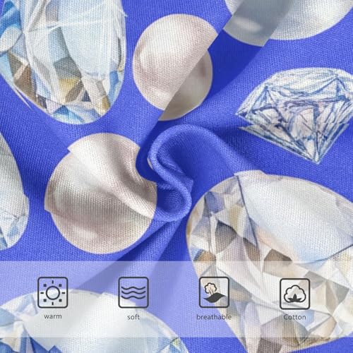 Watercolor Pearls Diamonds Blue Panties for Girl Girls Underwear Toddler Cotton Florals Kids Undies Briefs 2t3