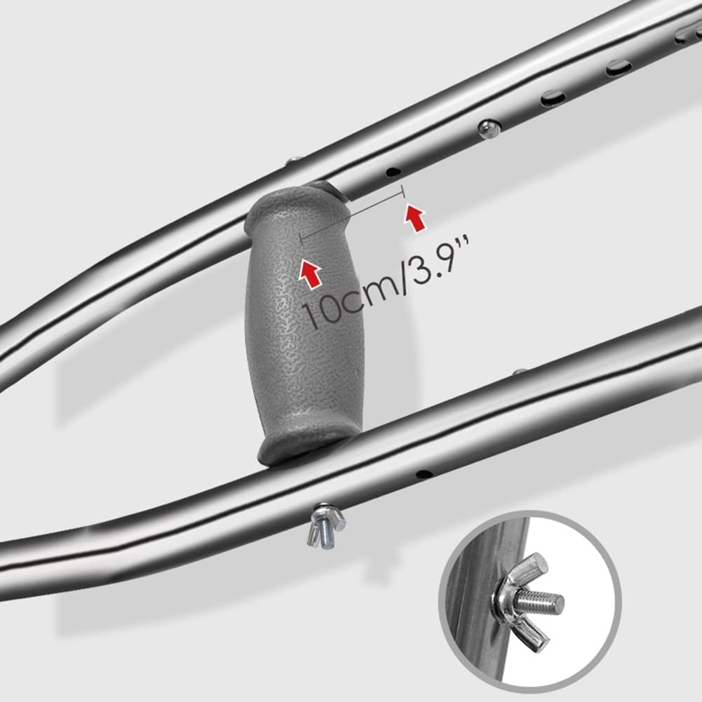 Muletas de axila Plegable de Aluminio 10 Niveles de Altura Ajustable Muletas para Caminar para Caminar en Entrenamiento de rehabilitación Independencia