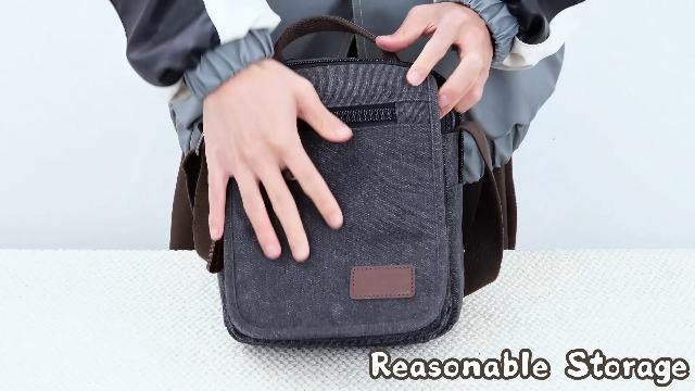 Amazon.com | mygreen Vertical Canvas Messenger Bag, Unisex Casual