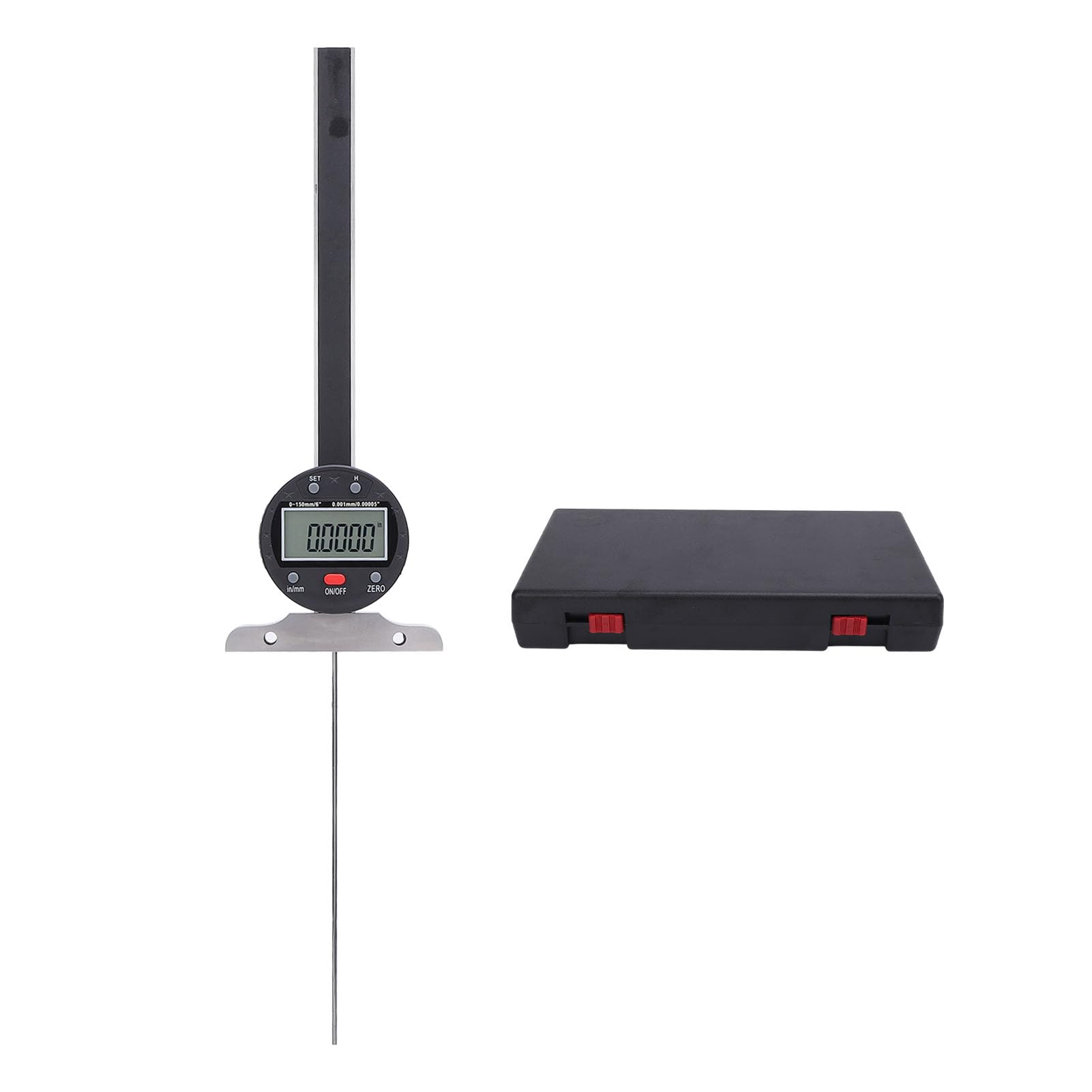 Digital Depth Gauge 0-150mm 0-6in Range High Precision Electronic Tool for Industrial Use