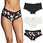 Black/Pearl Dot Print/Oil Flower Black