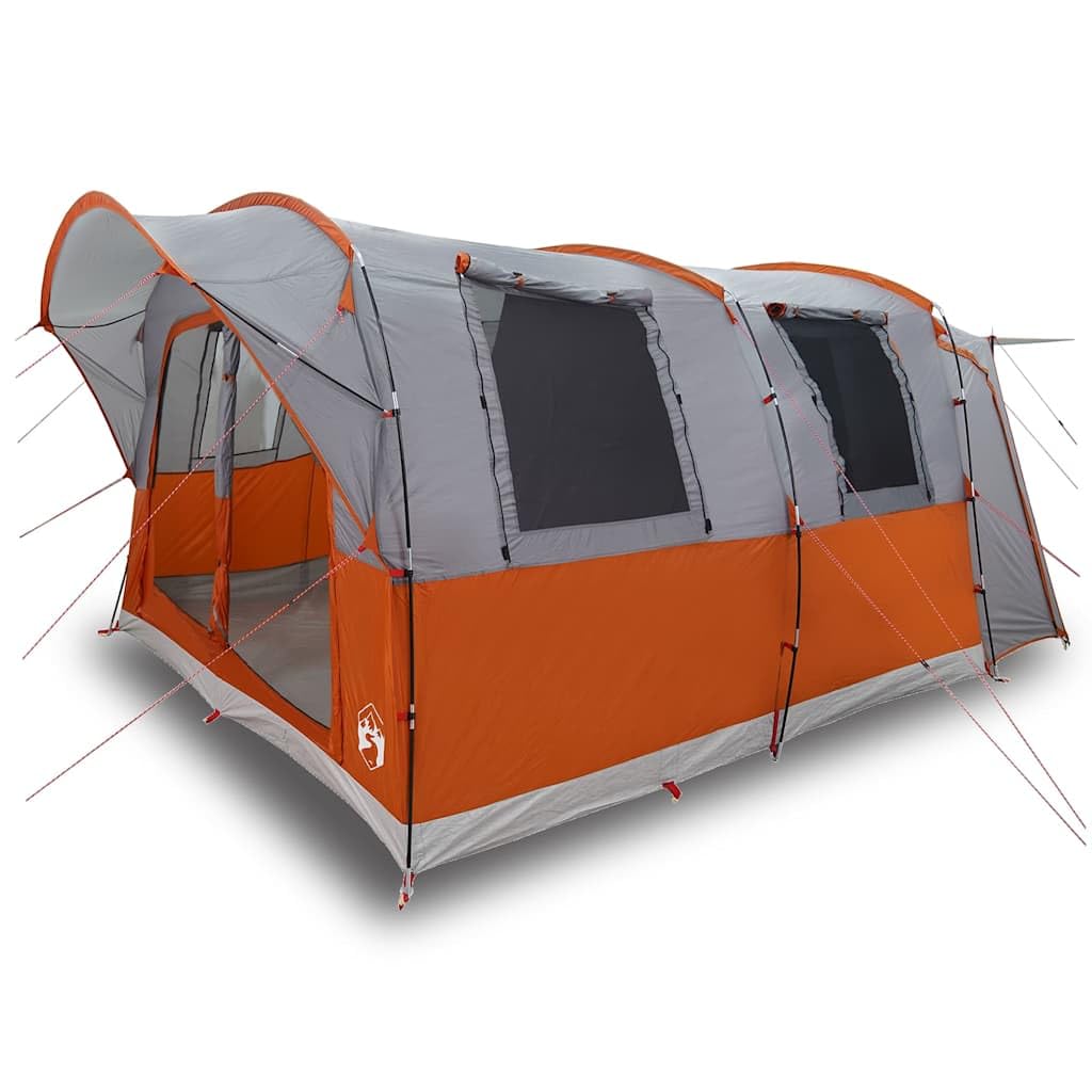 Tenda da Auto per 4 Persone, Impermeabile e Antivento, Grigio/Arancione, con Borsa Trasporto, Design a 2 Zone, per Campeggio e Viaggi, 435 x 320 x 213 cm