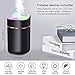 Ultrasonic Cool Mist Humidifiers for Bedroom - 1.4L Premium Humidifying Unit with Whisper-Quiet Operation, Automatic Shut-Off and 7 Color Night Light Function- Lasts All Night Black