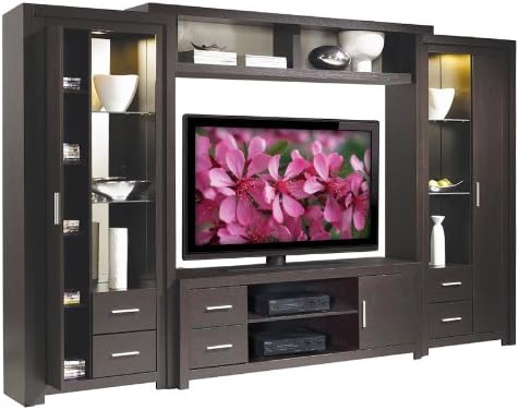 Chrystie Entertainment Center - Interior Lights, Glass Shelves,