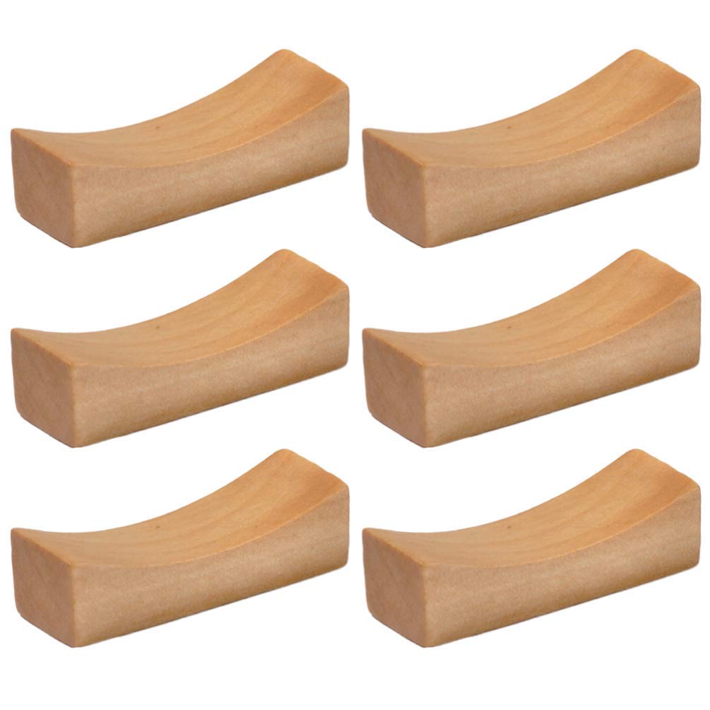 MRKU Chopstick Rest Chopsticks Holders Restaurant 6pcs Wooden Cute Dinner Spoon Stand Fork Rack Utensil Cutlery Stand Style