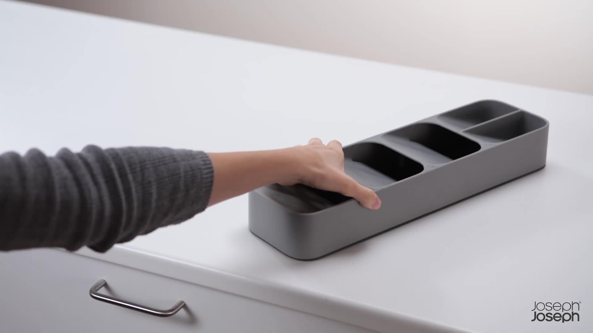 Joseph Joseph 85119 Drawerstore Compacte bestekbak, plastic, grijs, 11 x 39,5 x 5,7 cm - Image 8