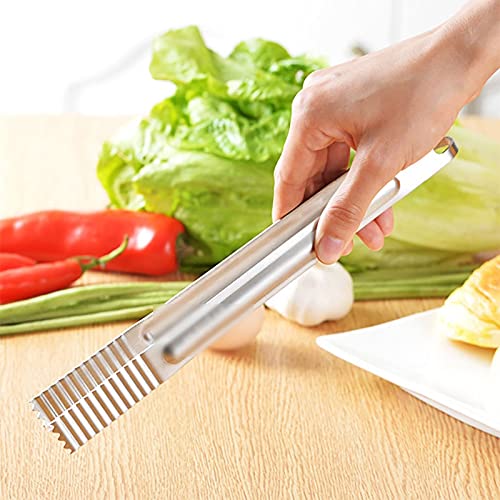 Pinzas de Cocina de Acero Inoxidable para Pan, Barbacoa, bistec, repostería, Buffet, Verduras, Utensilios de Cocina (M)